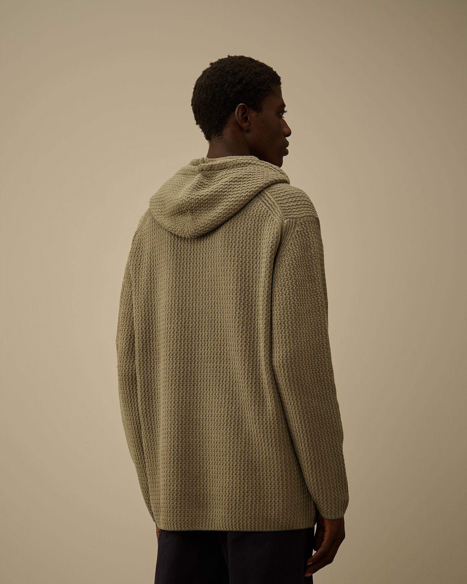 Cotton Chenille Hooded Sweater - 4