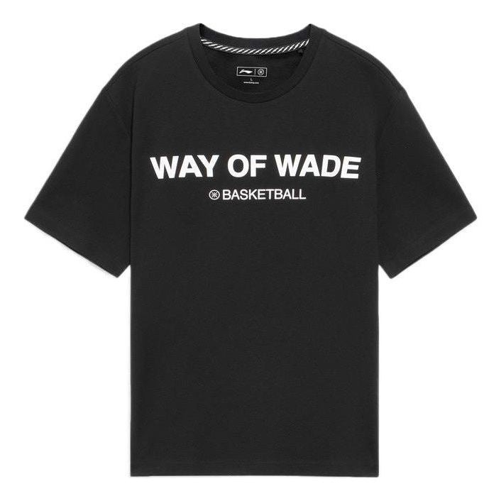 Li-Ning Way Of Wade Graphic Basketball T-shirt 'Black' AHSS439-1 - 1