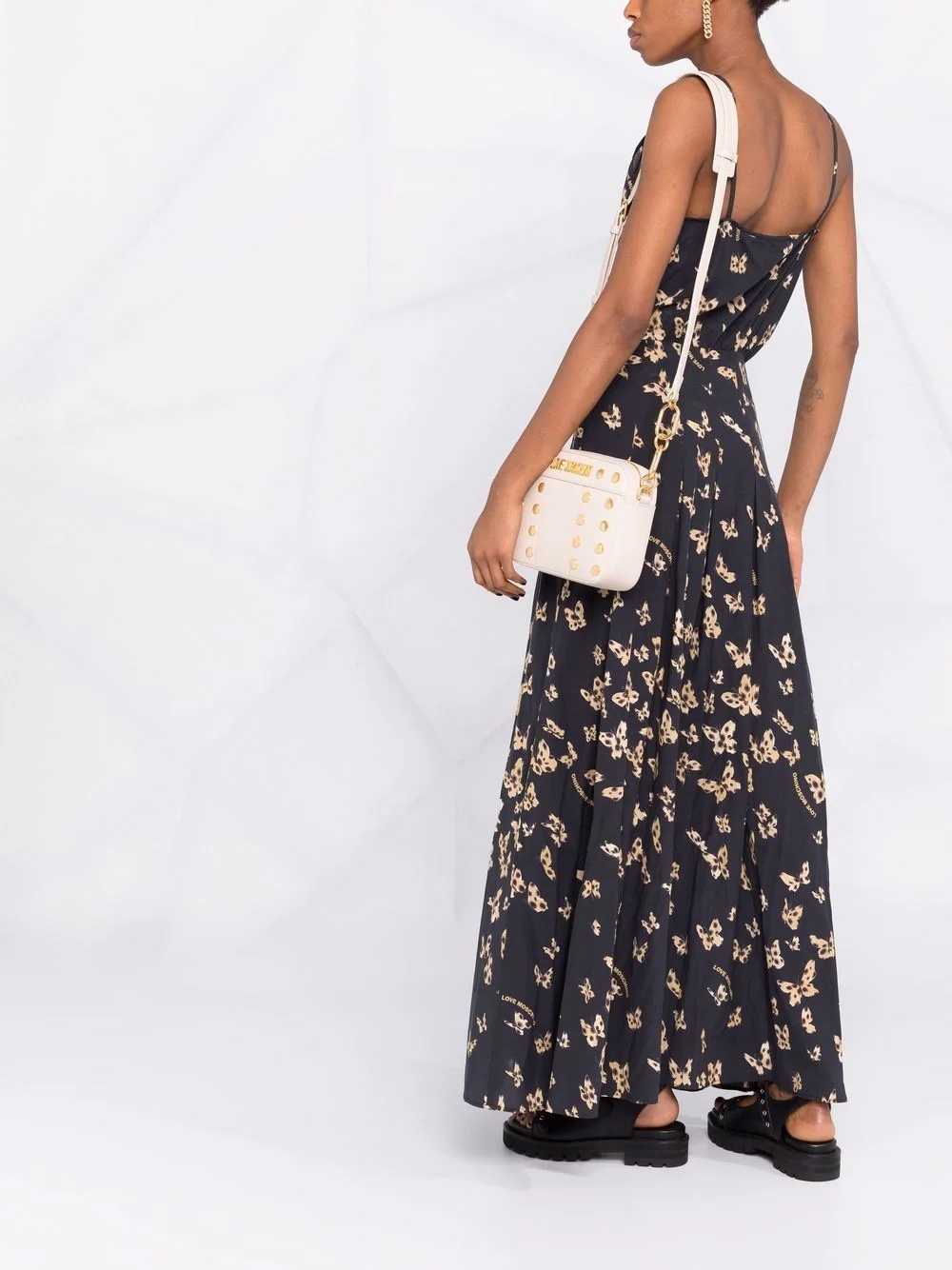 butterfly print maxi dress - 4