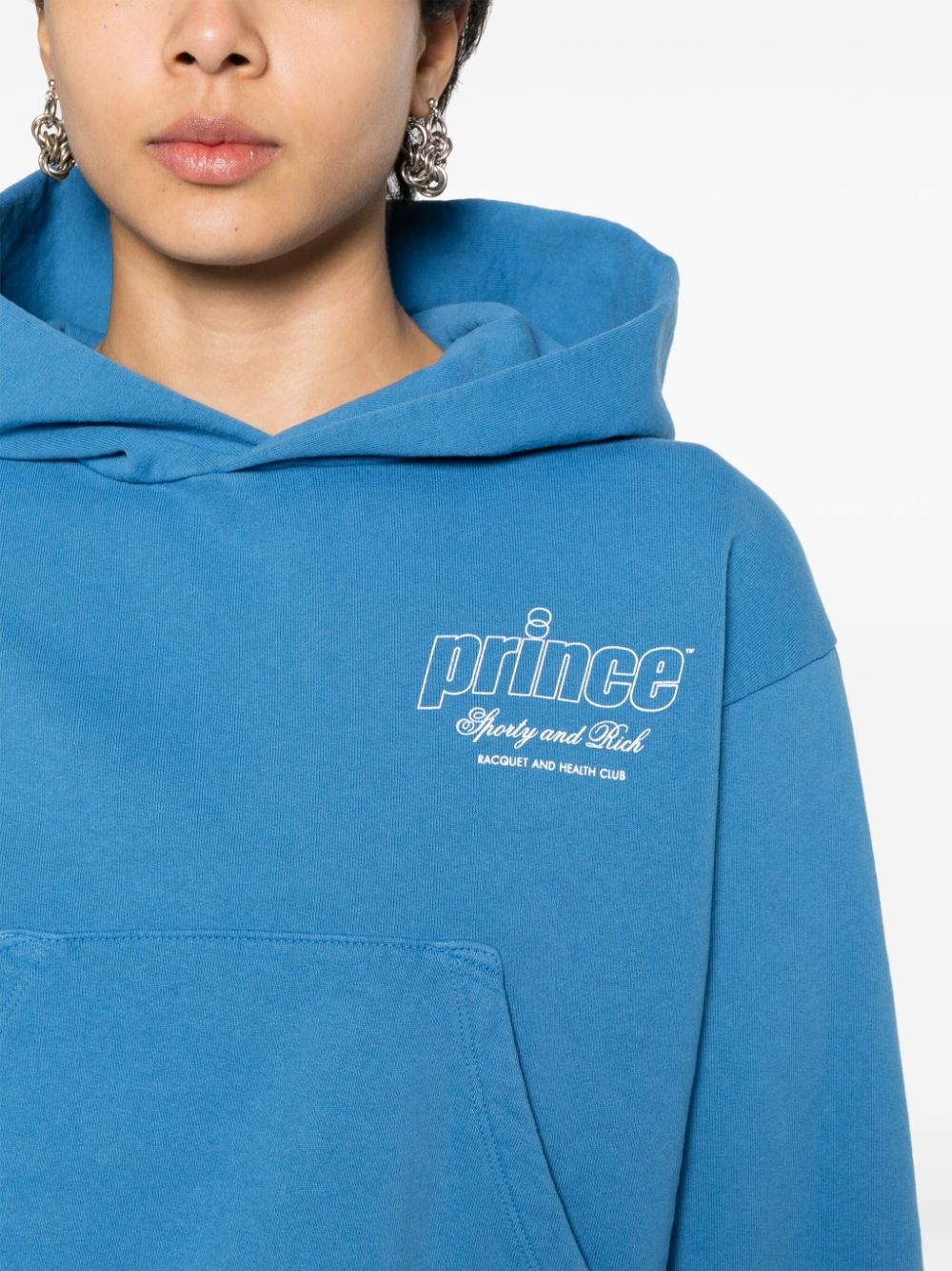 logo-printed cropped hoodie - 5