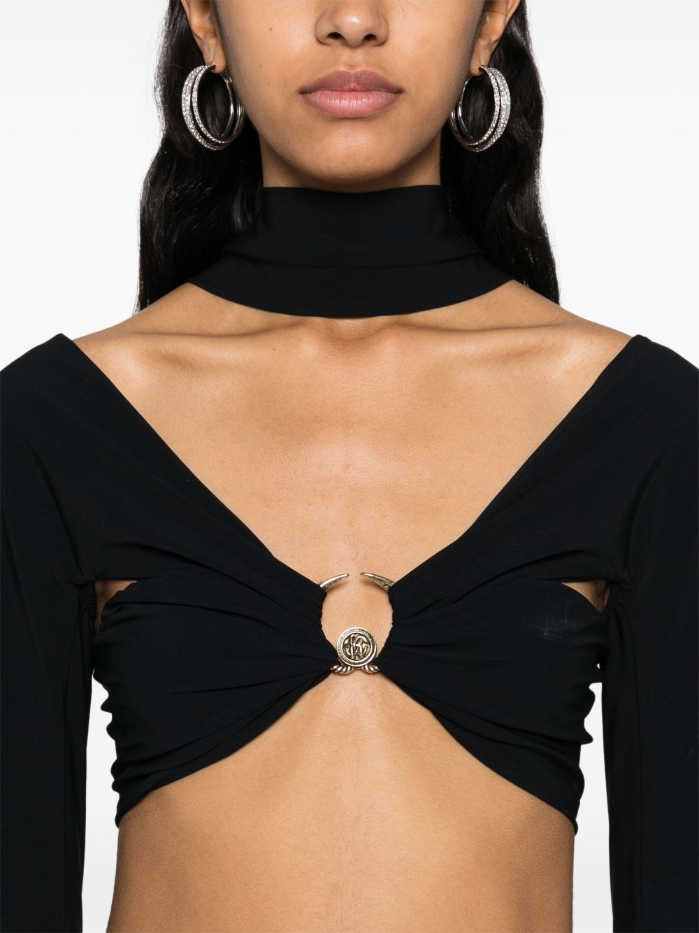 long-sleeve cropped top - 5