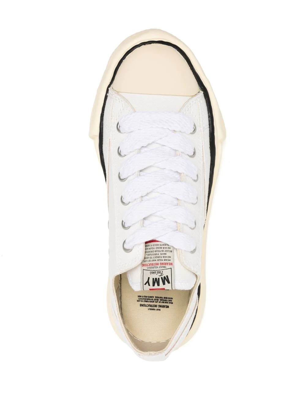 low-top canvas sneakers - 4