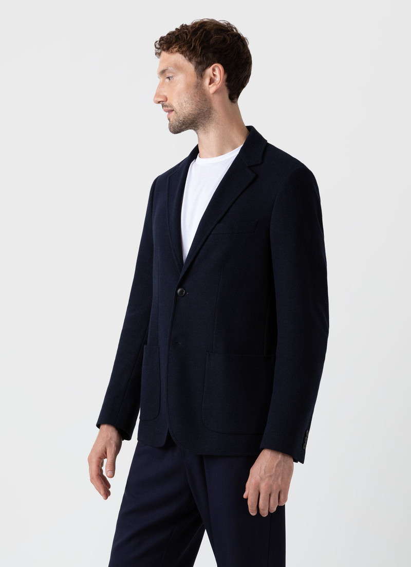 Unstructured Pique Blazer 2