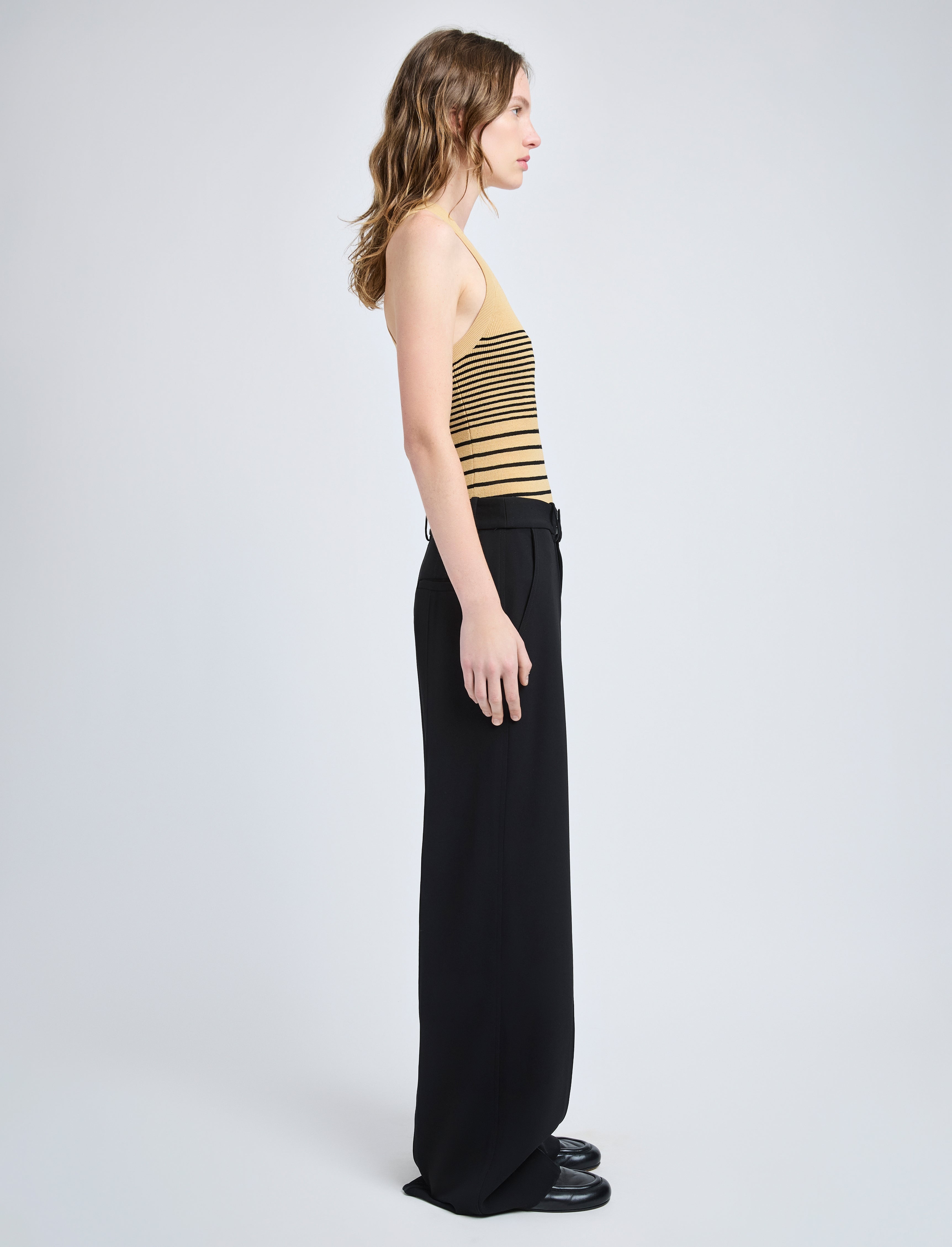 Roberts Top in Matte Viscose Rib - 4