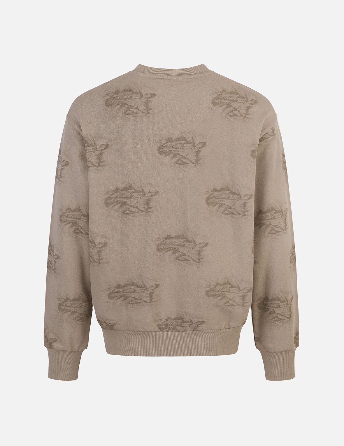 Allover Crinkle Logo Print Regular Fit Sweatshirt - 2