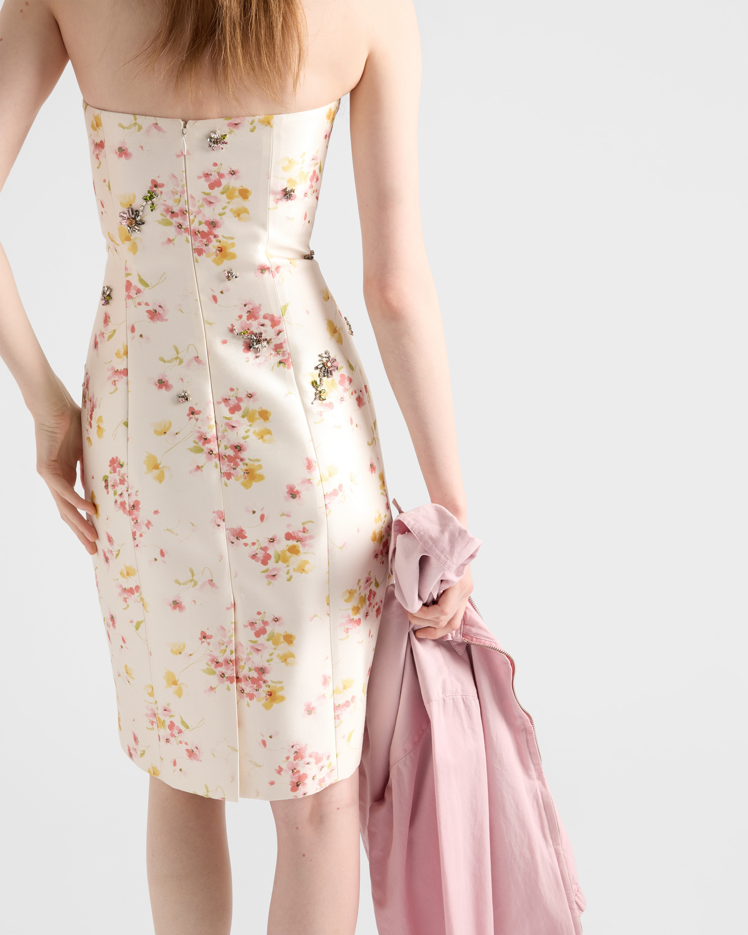 Floral print silk and wool dress - 5
