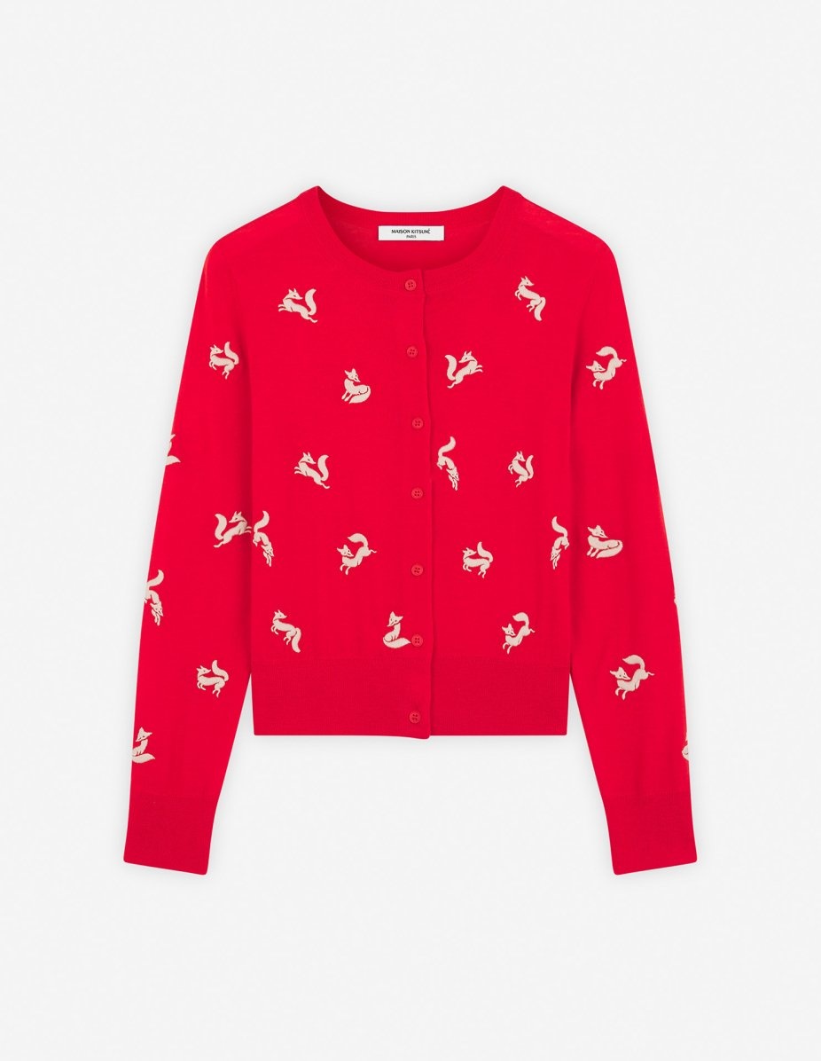 FANCY FOX EMBROIDERED CARDIGAN - 1