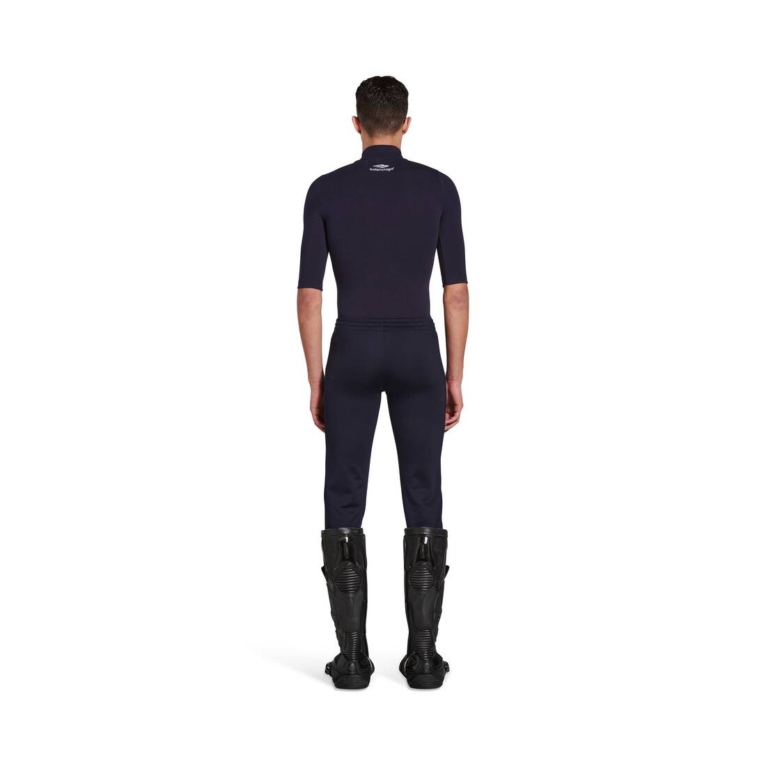 3b Sports Icon Fitted Long Sleeve Turtleneck in Navy Blue - 3
