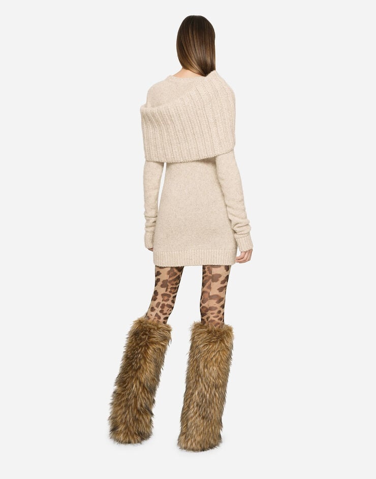 Llama wool round-neck dress - 3