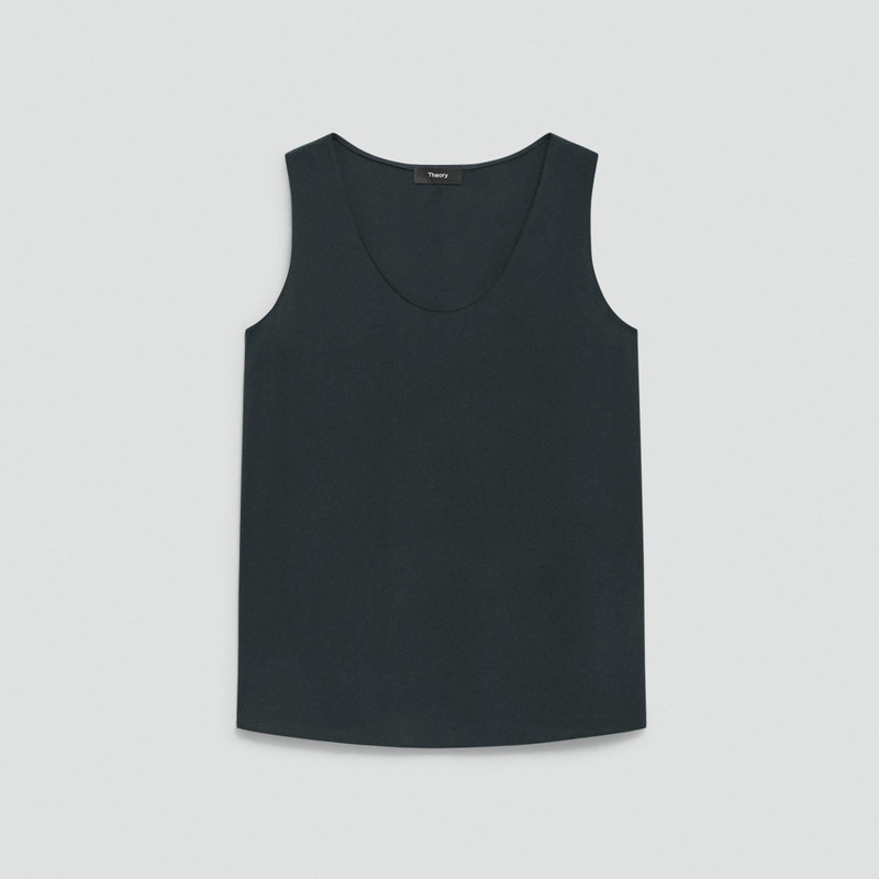 Straight Shell Top in Silk Georgette 1