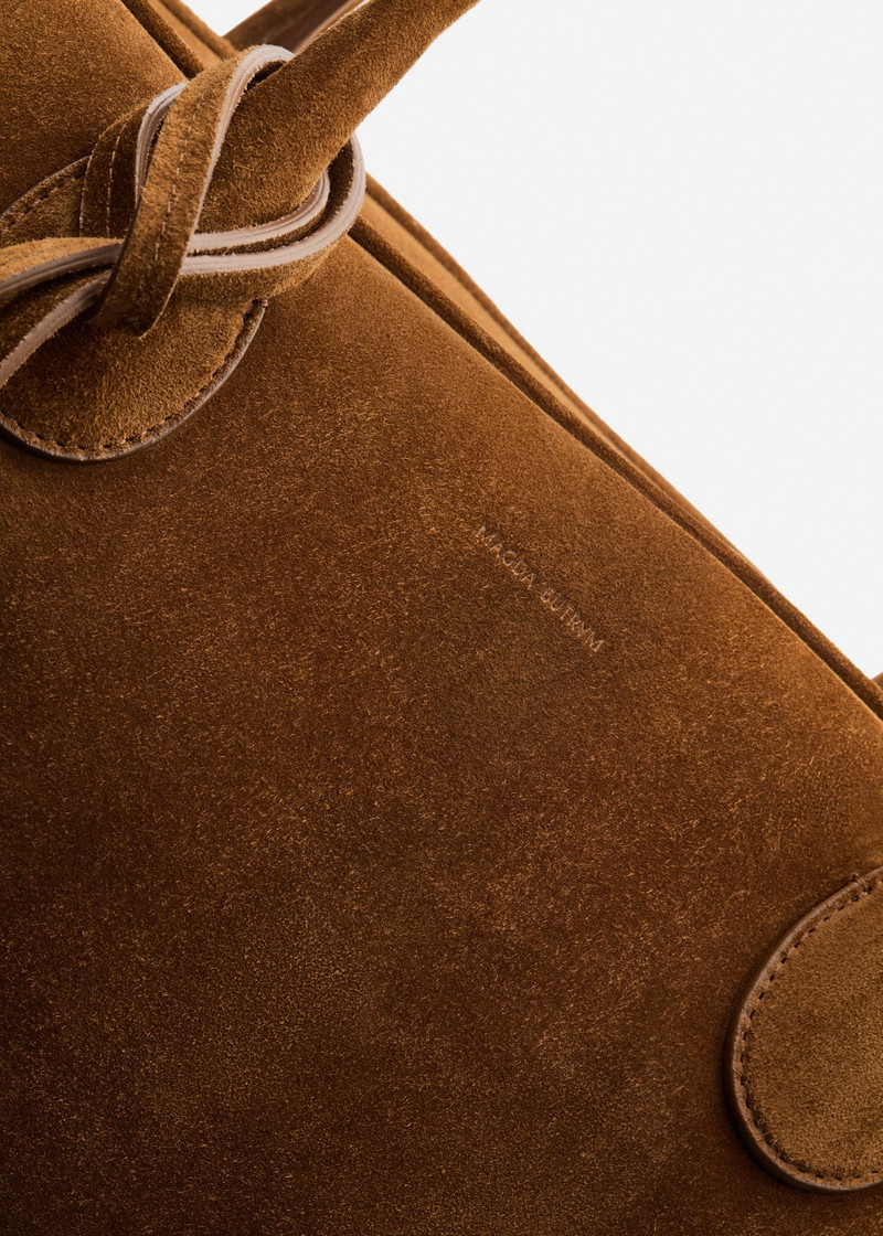 Brigitte in camel suede with flower charm 3