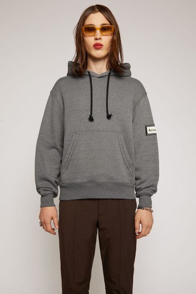 Acne Studios Reverse label hooded sweatshirt graphite grey outlook