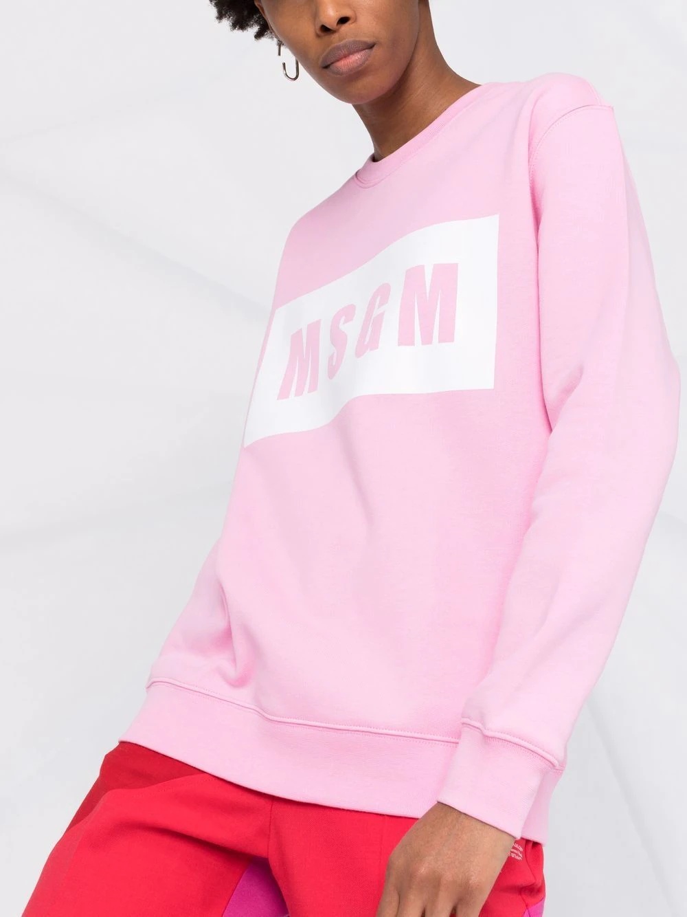 crew neck logo-print sweatshirt - 5