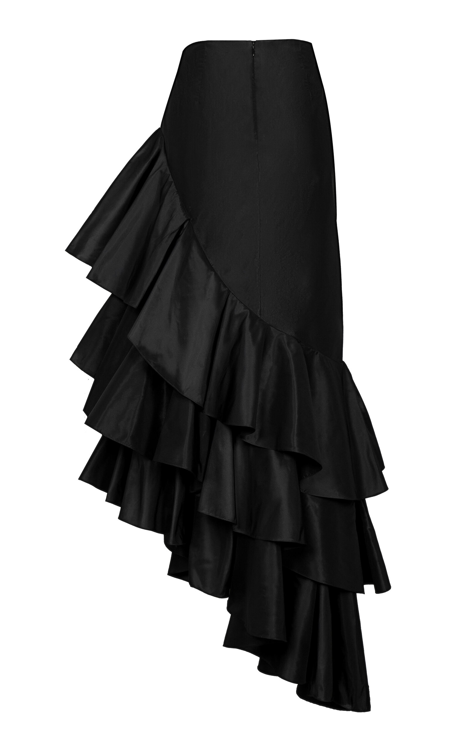 Spirit Of Exploration Ruffled Silk Maxi Skirt black - 3