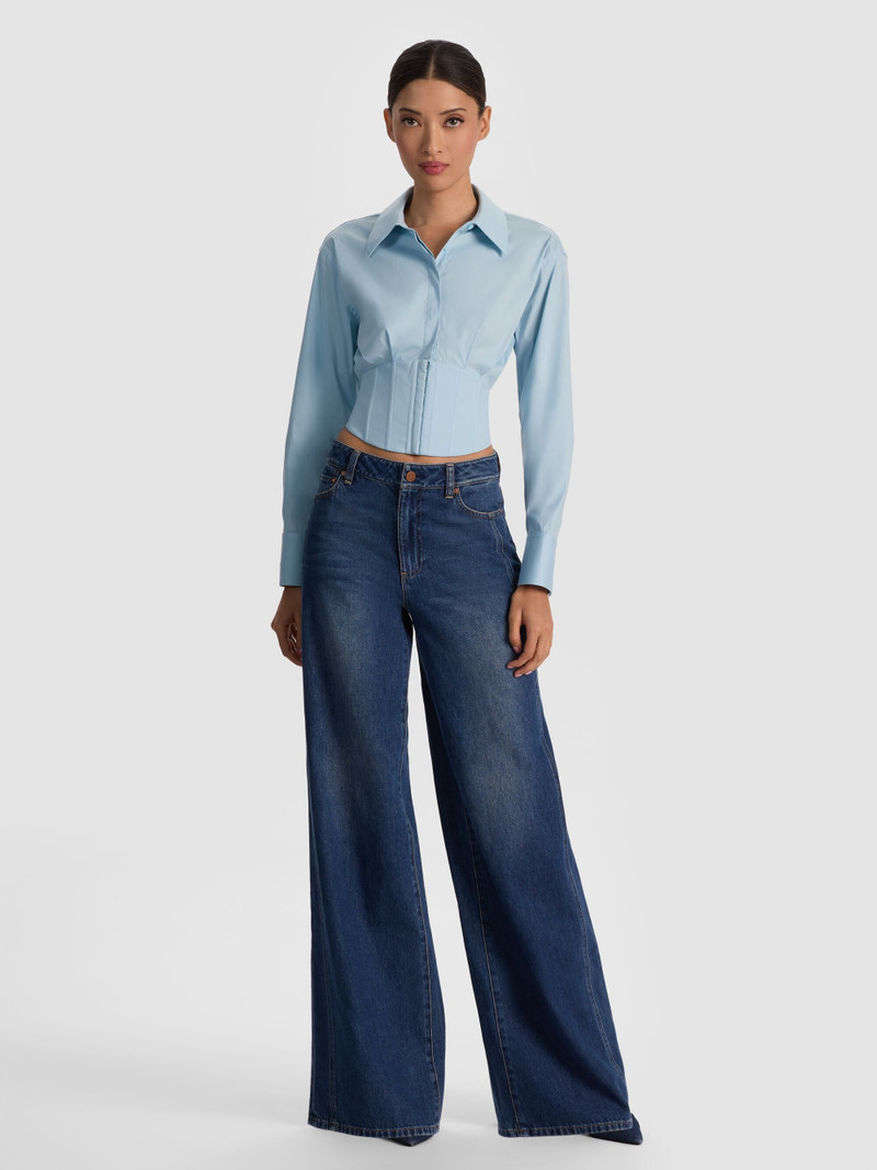 EDIE CORSET BUTTON DOWN 3