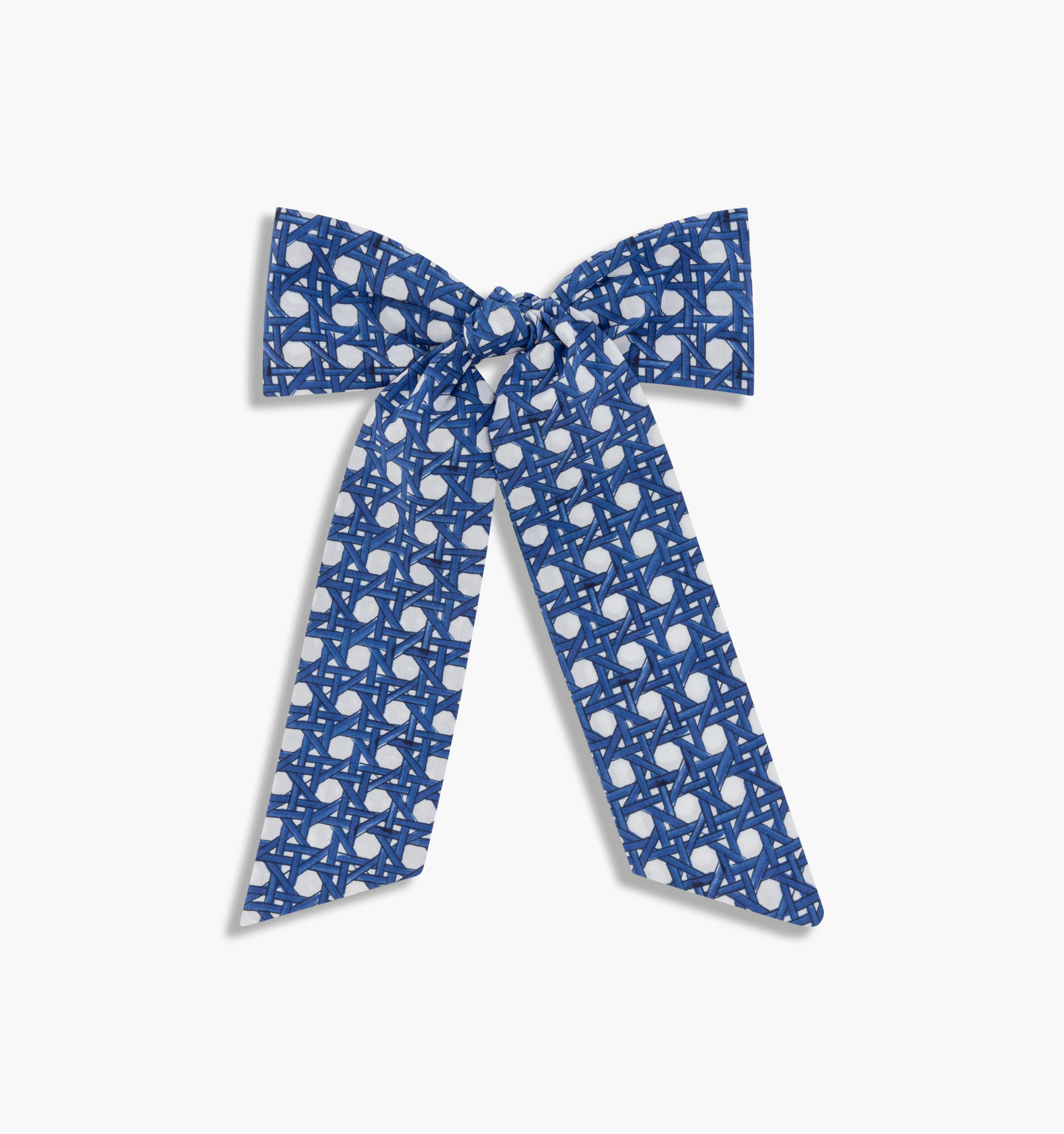 The Belle Bow - Navy Basketweave Cotton Poplin - 1