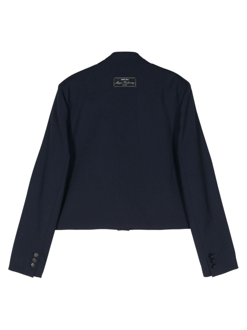 MSGM logo-patch jacket outlook