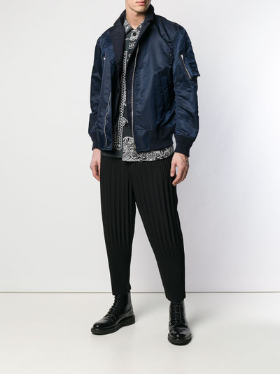 sacai layered bomber jacket outlook