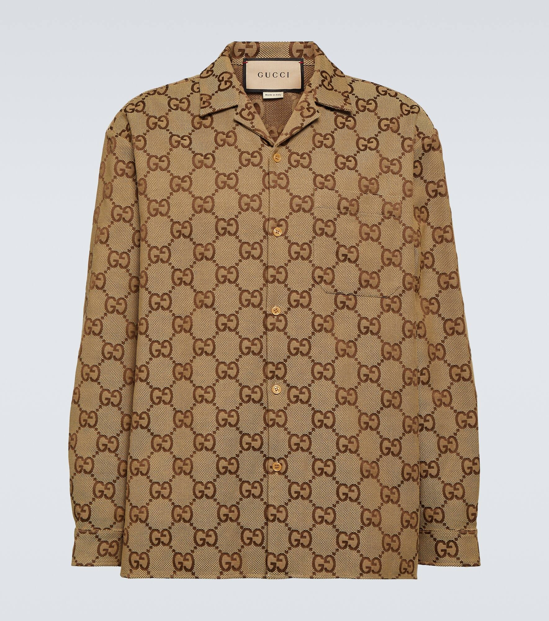 Maxi GG jacquard canvas shirt - 1