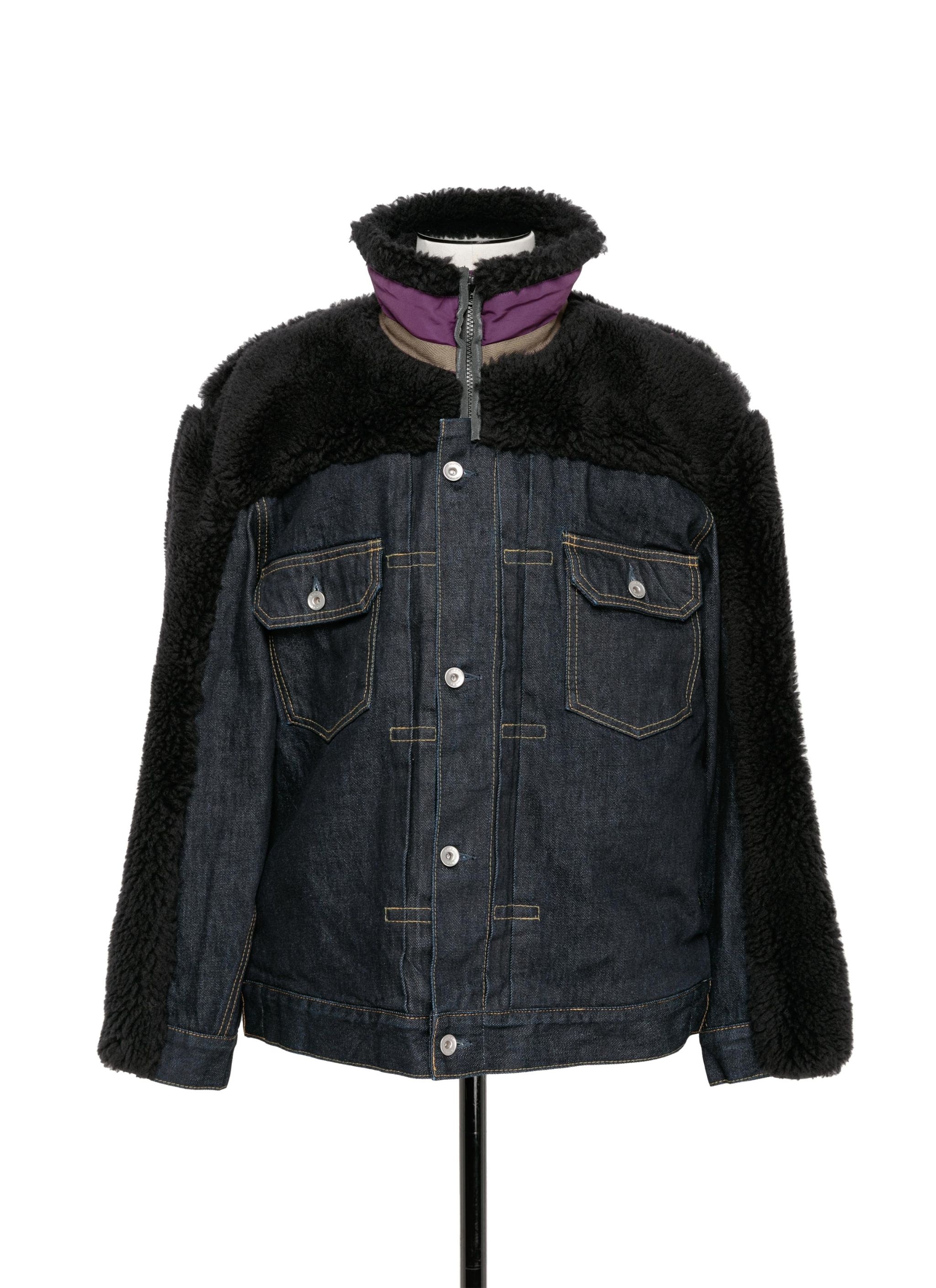 Faux Shearling x Denim Blouson - 2