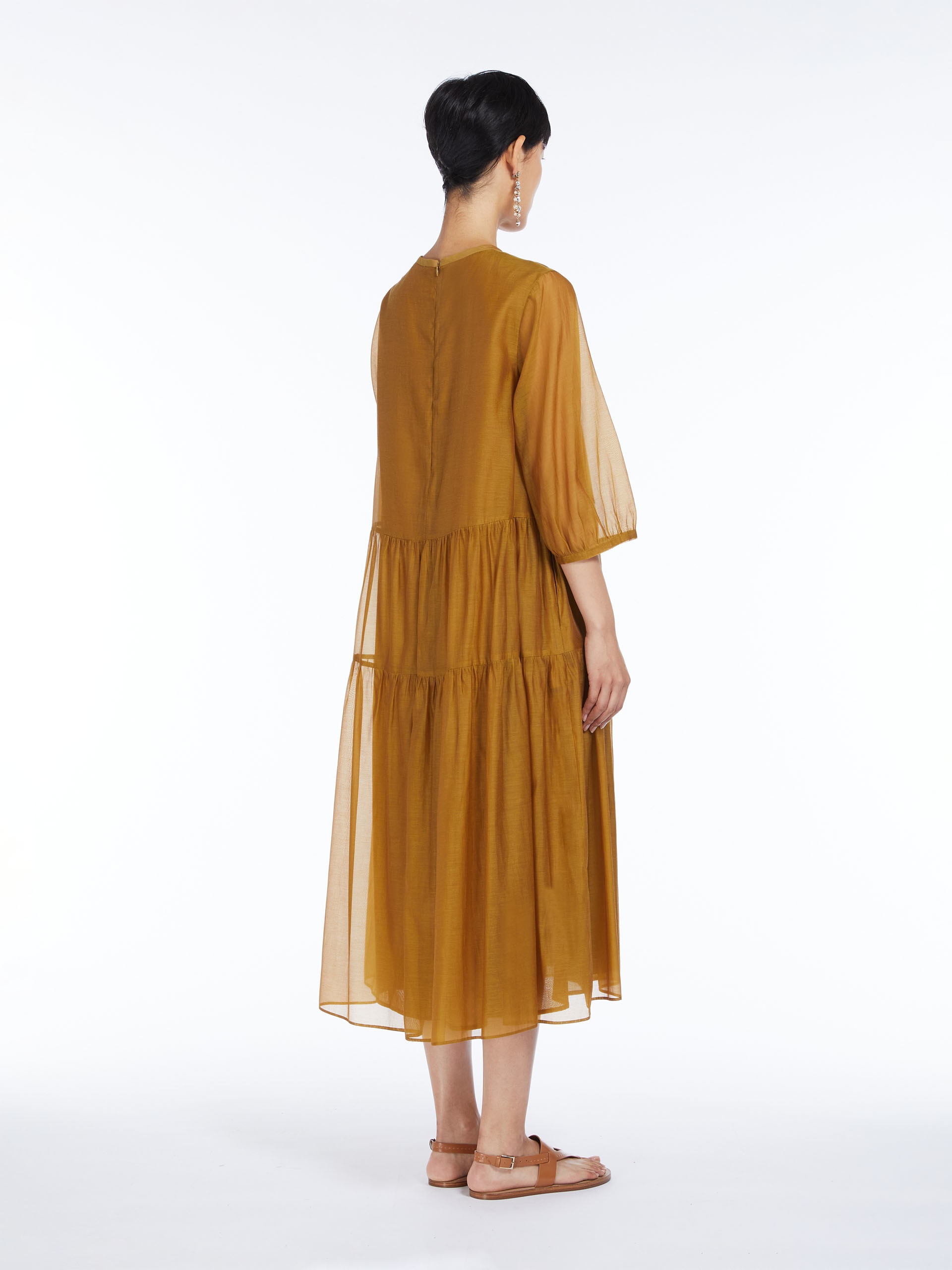 ETIENNE Cotton and silk voile dress - 4