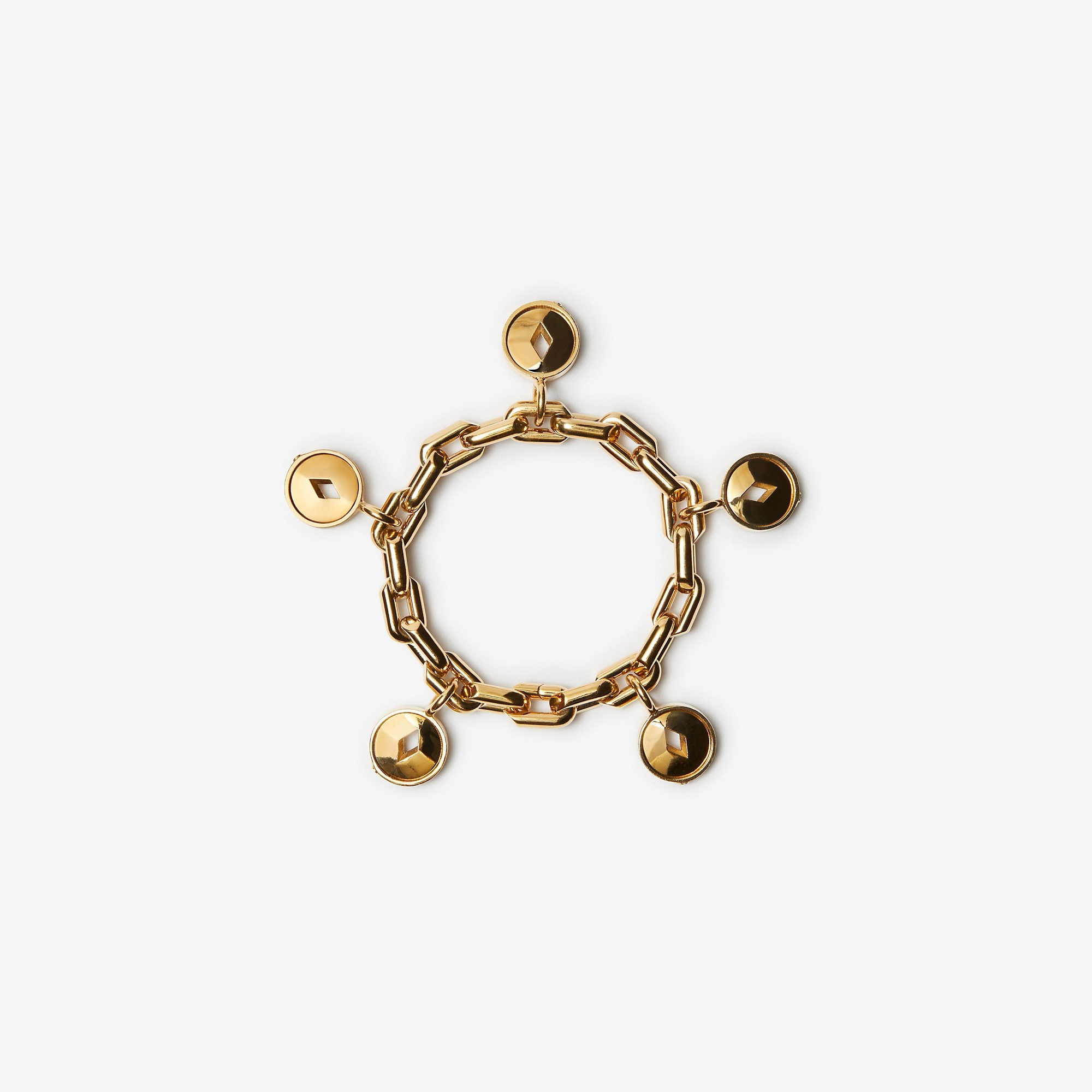 Gold-plated Hollow Medallion Bracelet - 1
