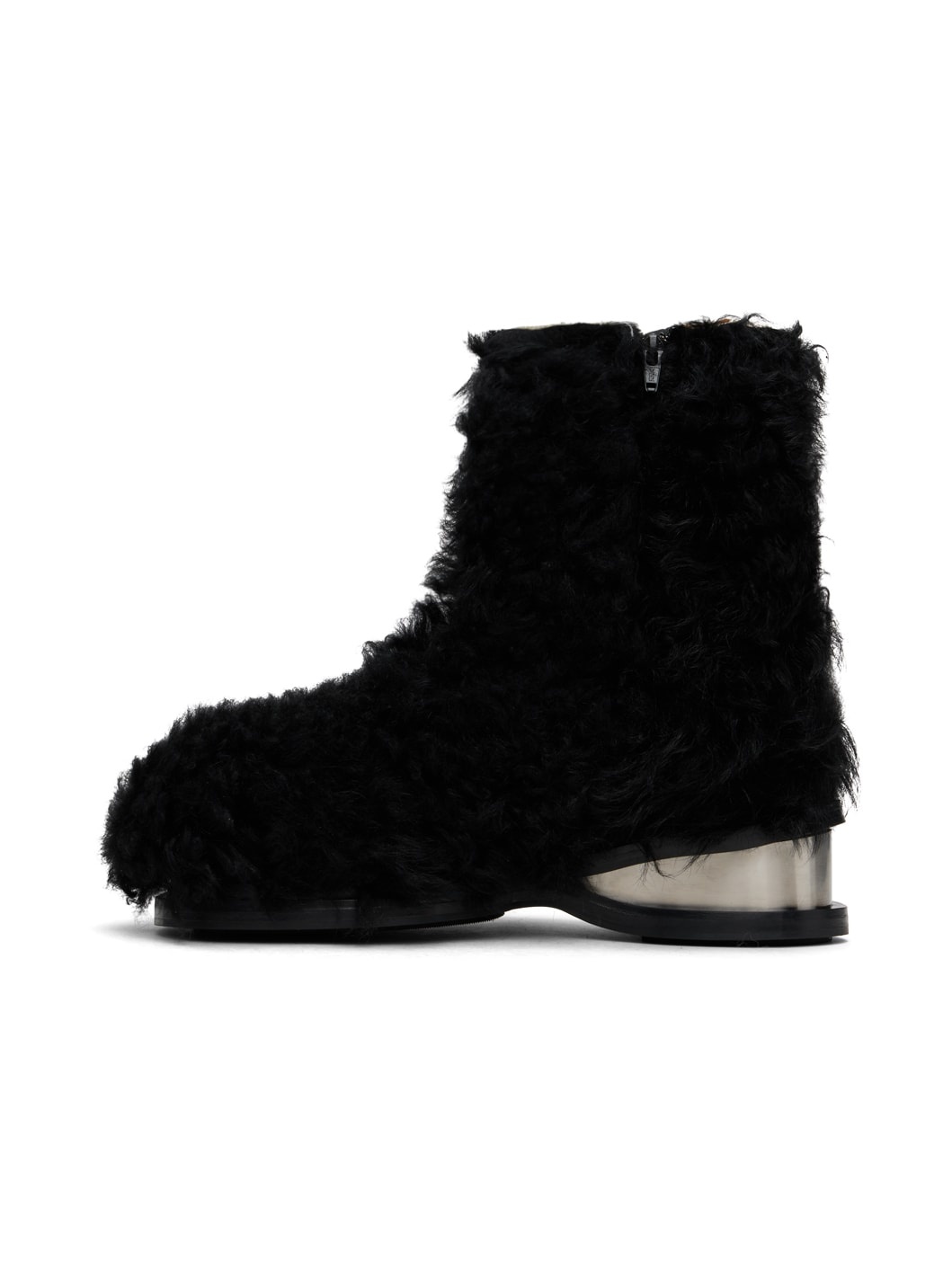 Black Stun Shearling Boots - 3