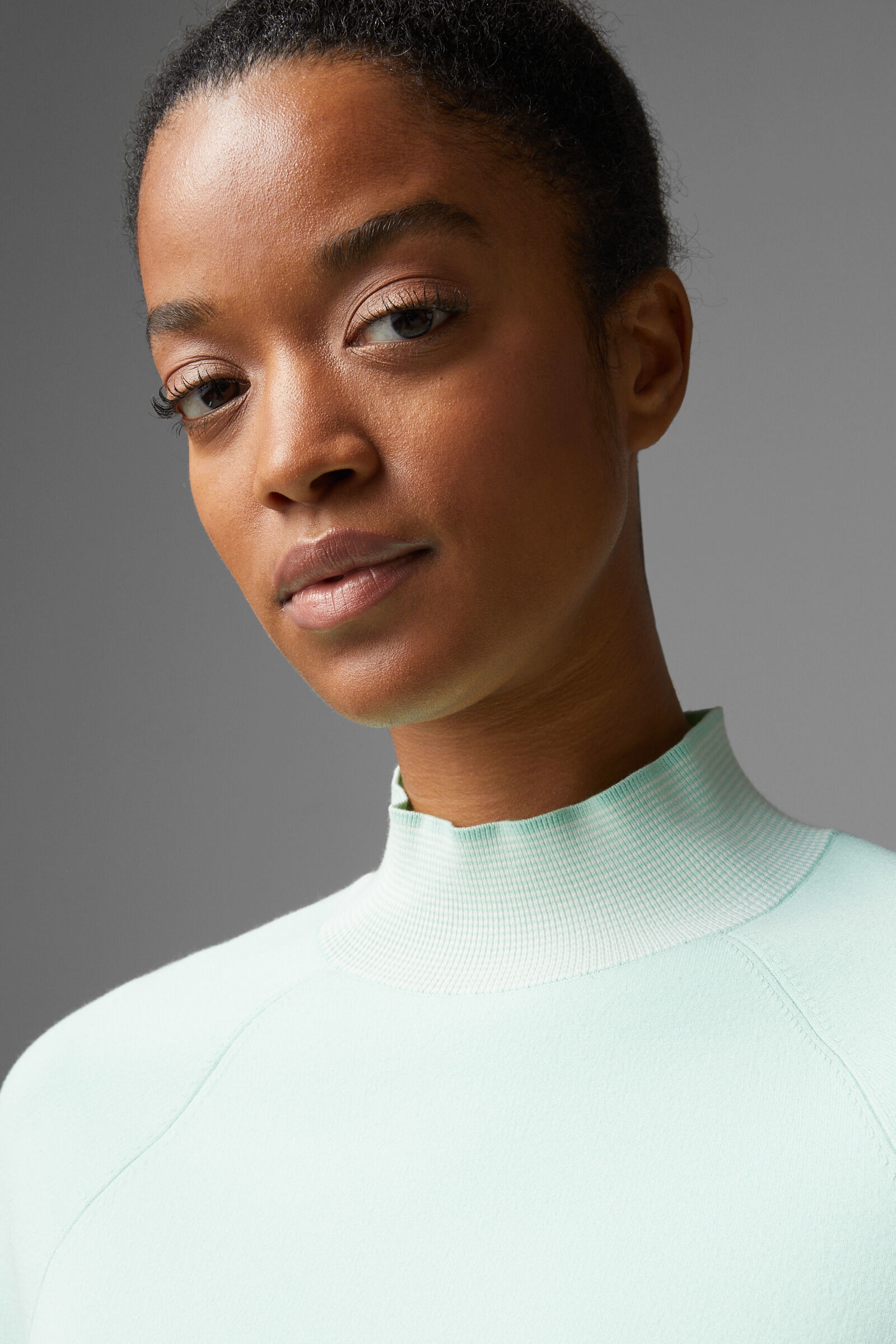 Magda sweater in Mint green/Off-white - 4