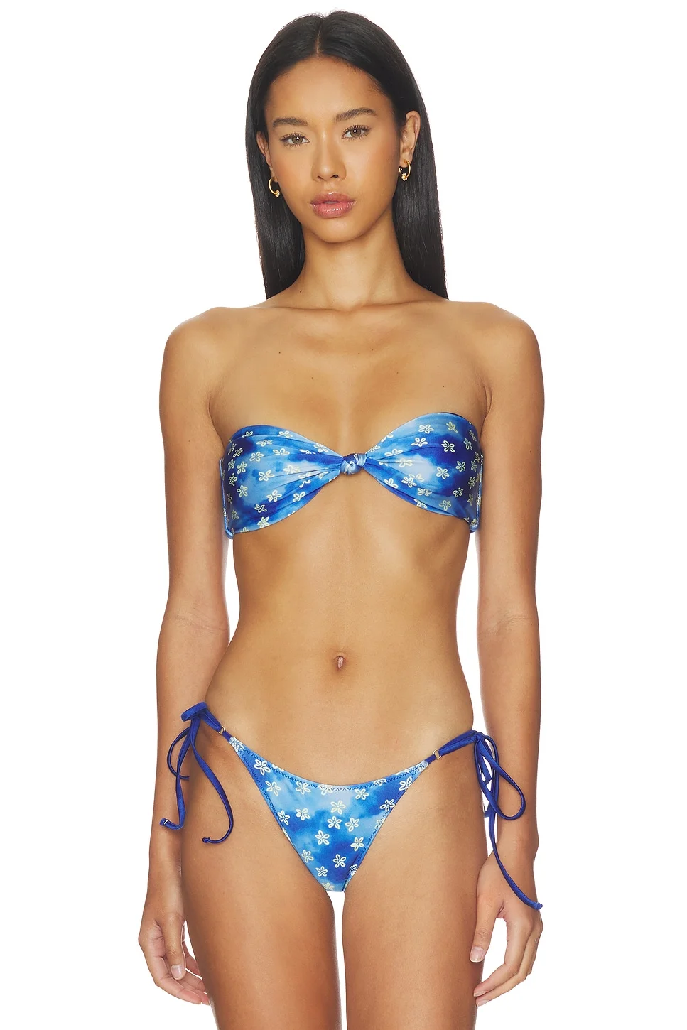 Gigi Satin Bandeau Bikini Top - 1