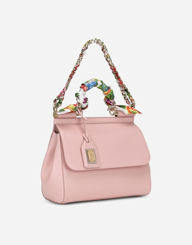 Medium Sicily bag in Dauphine calfskin with scarf 3