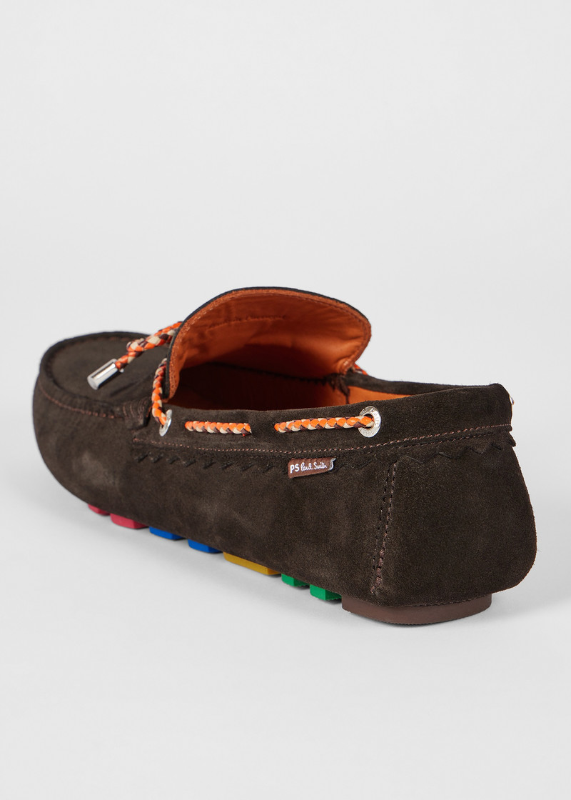 Dark Brown Suede 'Springfield' Driving Loafers 4