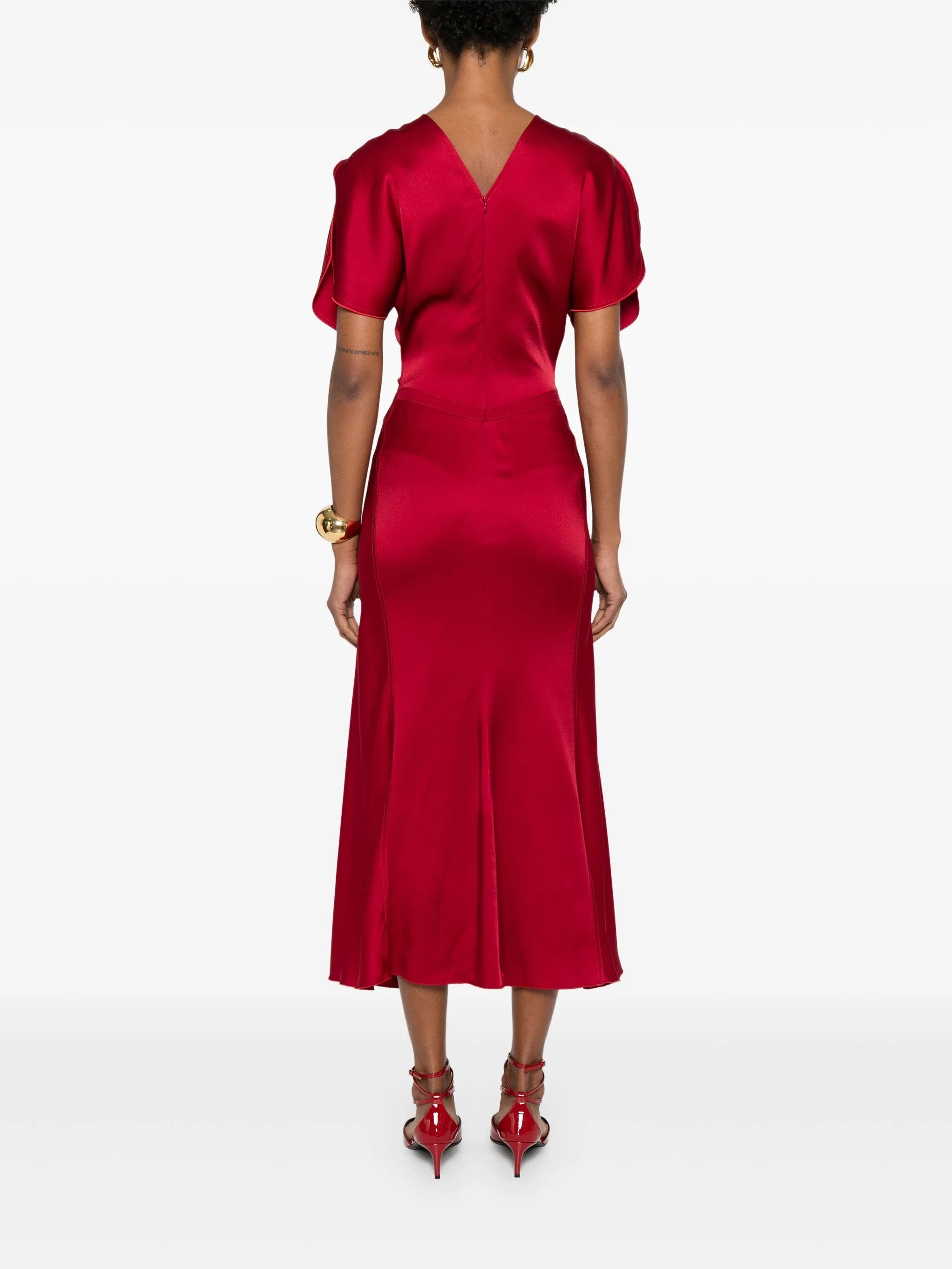 Gathered-detail Midi Dress - 5