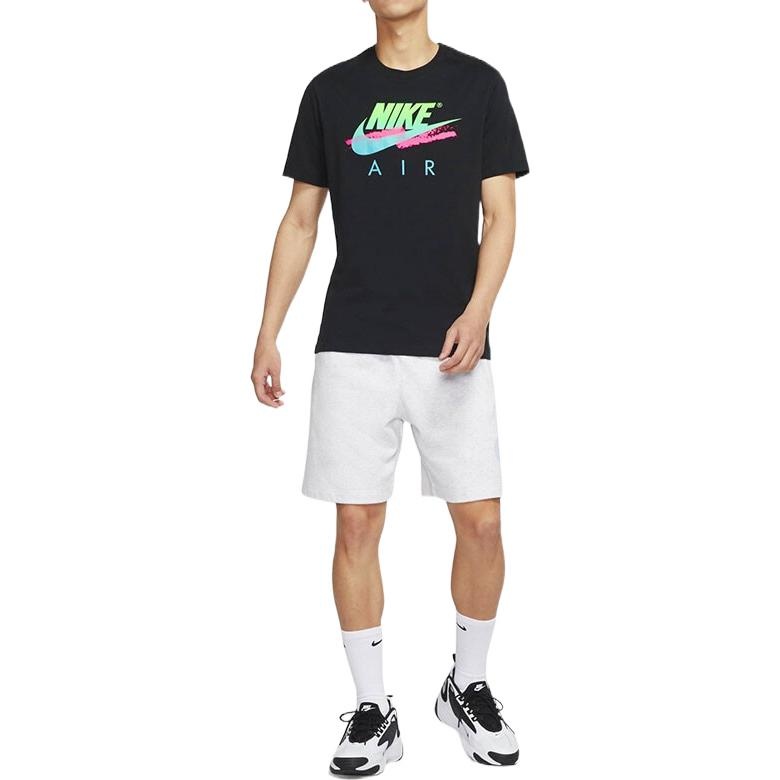 Nike Alphabet Logo Printing Round Neck Casual Short Sleeve Black DR0984-010 - 5
