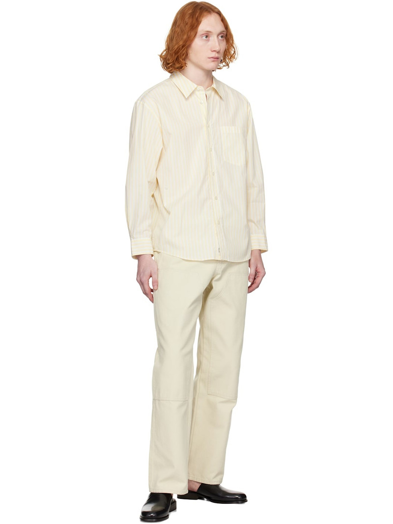 Dunst Yellow Oversized Striped Shirt outlook