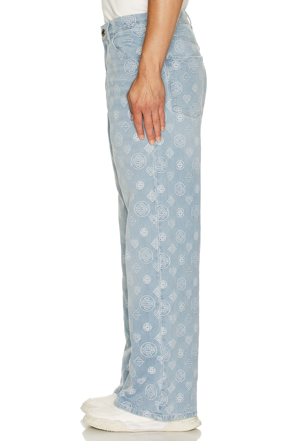Relaxed Fit Monogram Jeans - 5