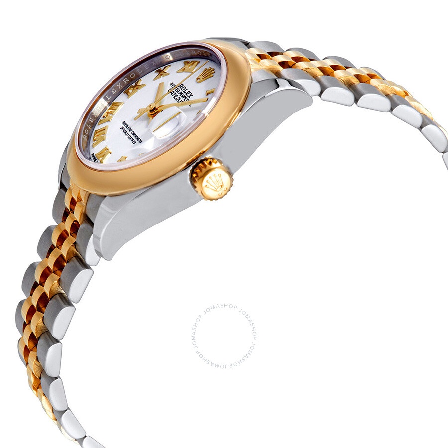 Rolex Lady-Datejust White Dial Automatic Ladies 18kt Yellow Gold and Steel Jubilee Watch 279163WRJ - 2