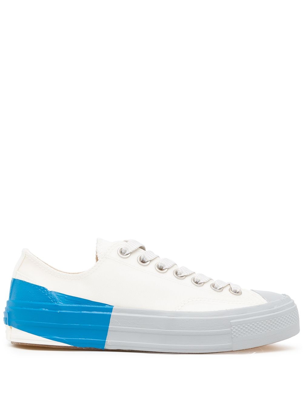 colour-block lace-up trainers - 1