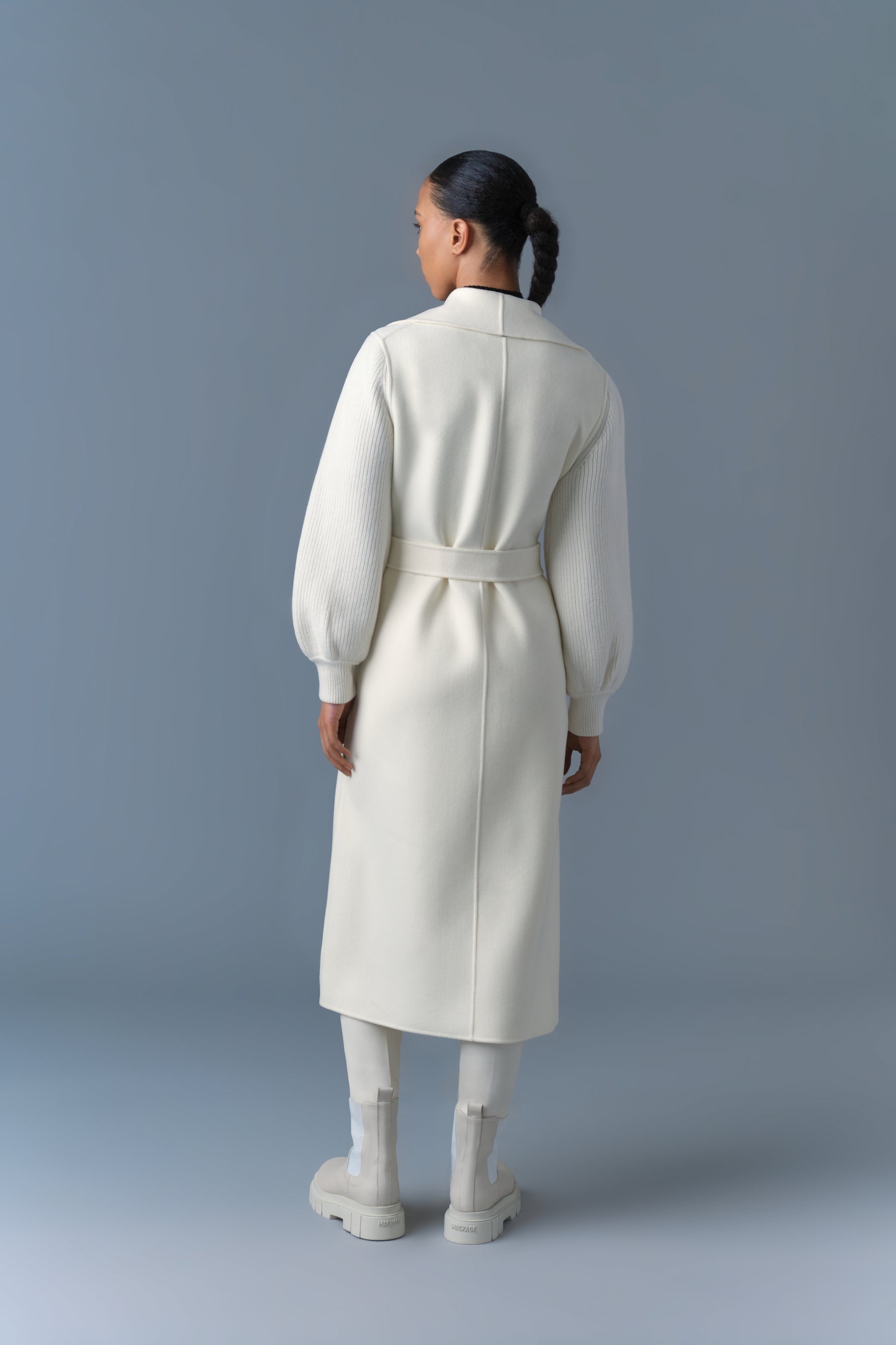 MAI-NV Double-Face Wool Wrap Coat - 4
