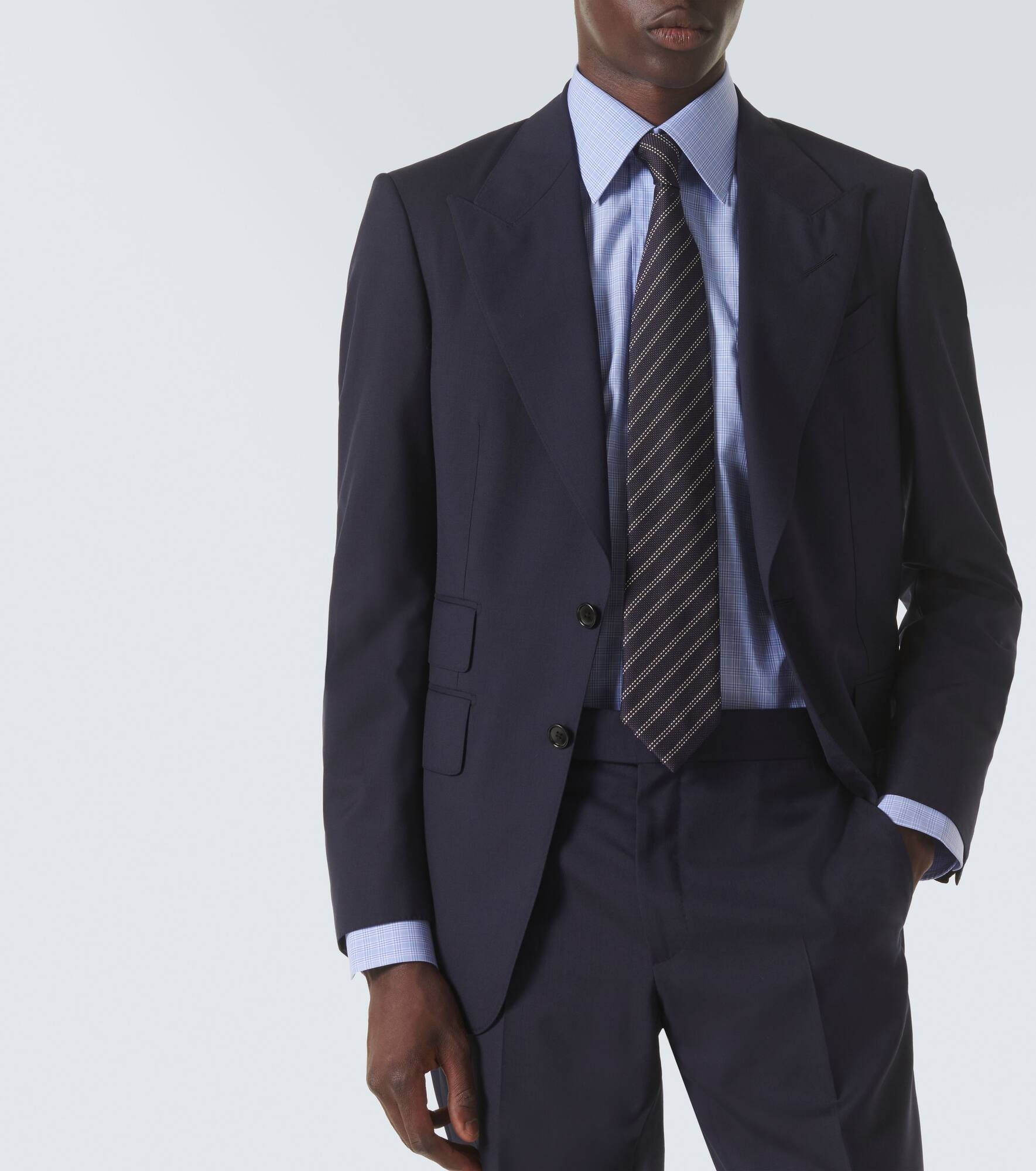 Gingham cotton twill shirt - 5
