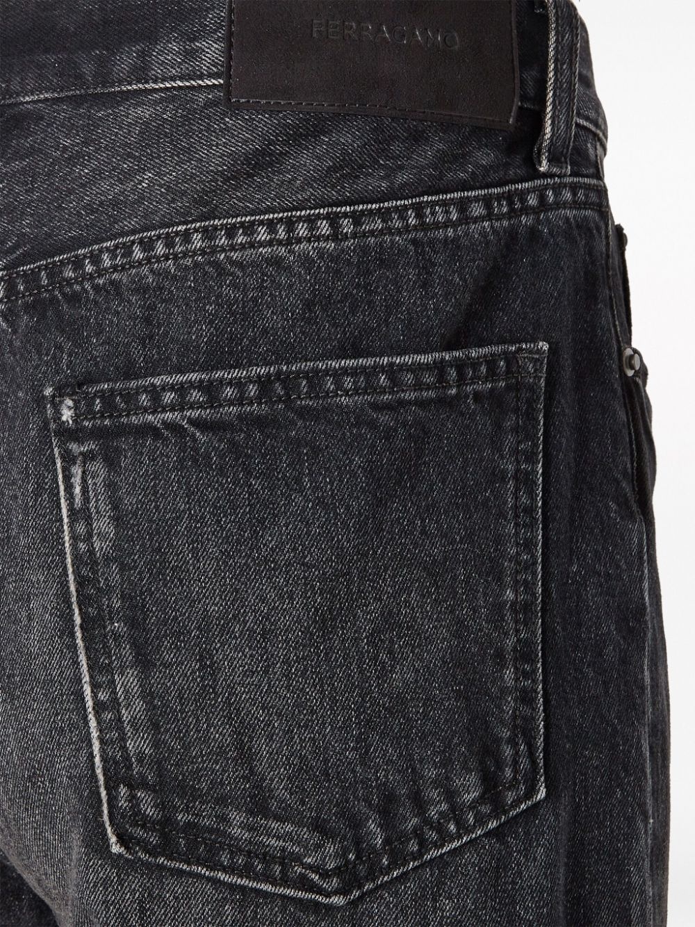 stonewashed denim straight-leg jeans - 5