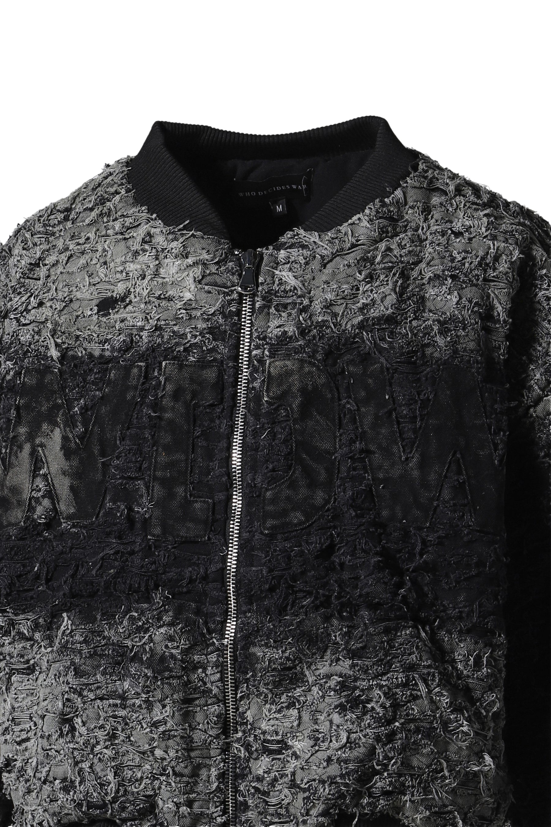 WHO DECIDES WAR グレー＆ブラック Husk ボンバー 【公式通販】