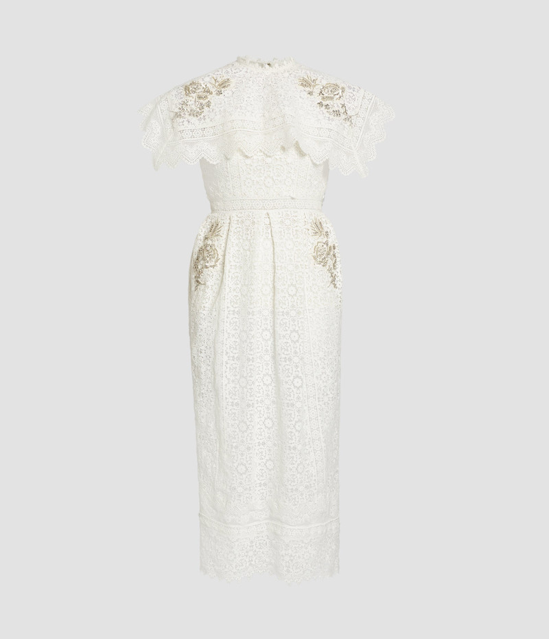 Erdem EMBROIDERED GUIPURE MIDI DRESS outlook