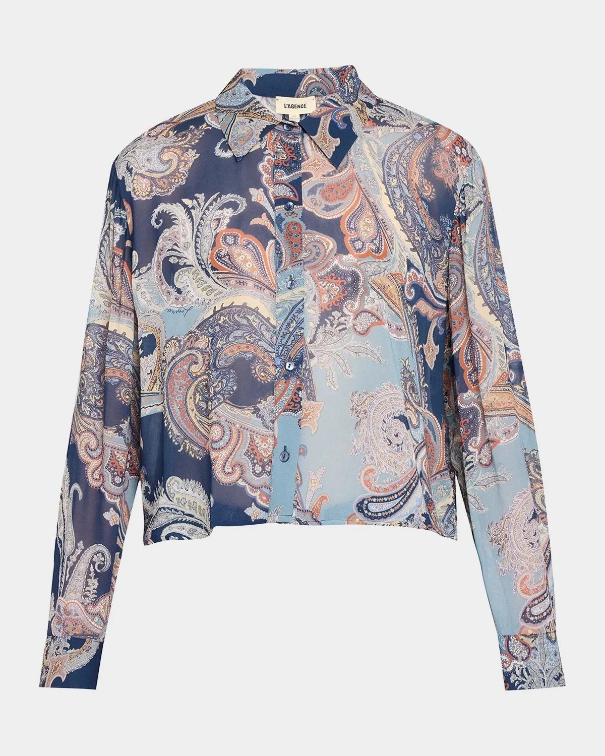 Cosette Cropped Button-Front Shirt - 1