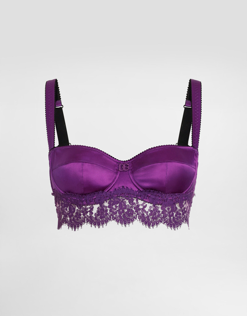 Lace and satin bra 1