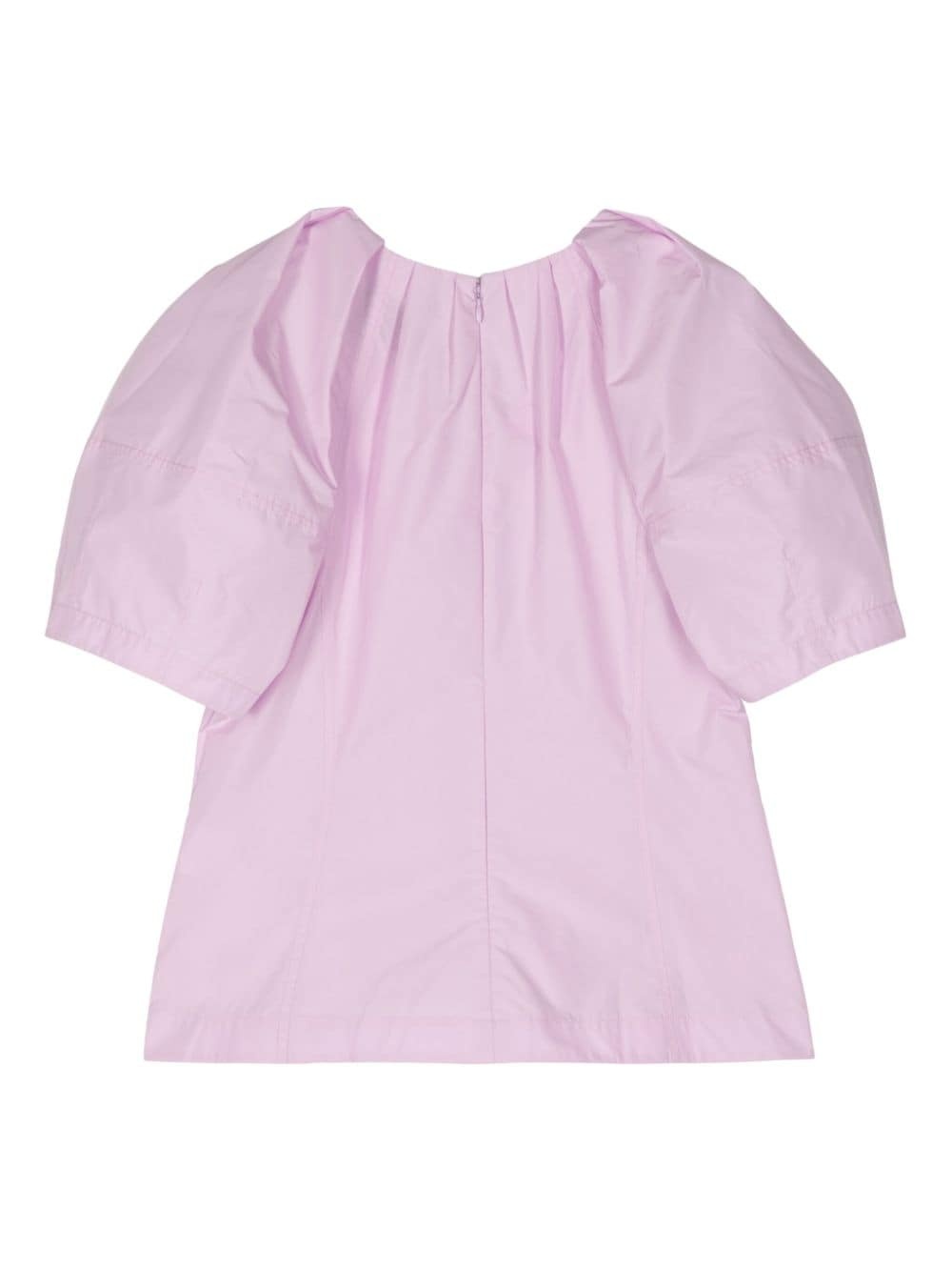 puff-sleeve button-detail top - 4