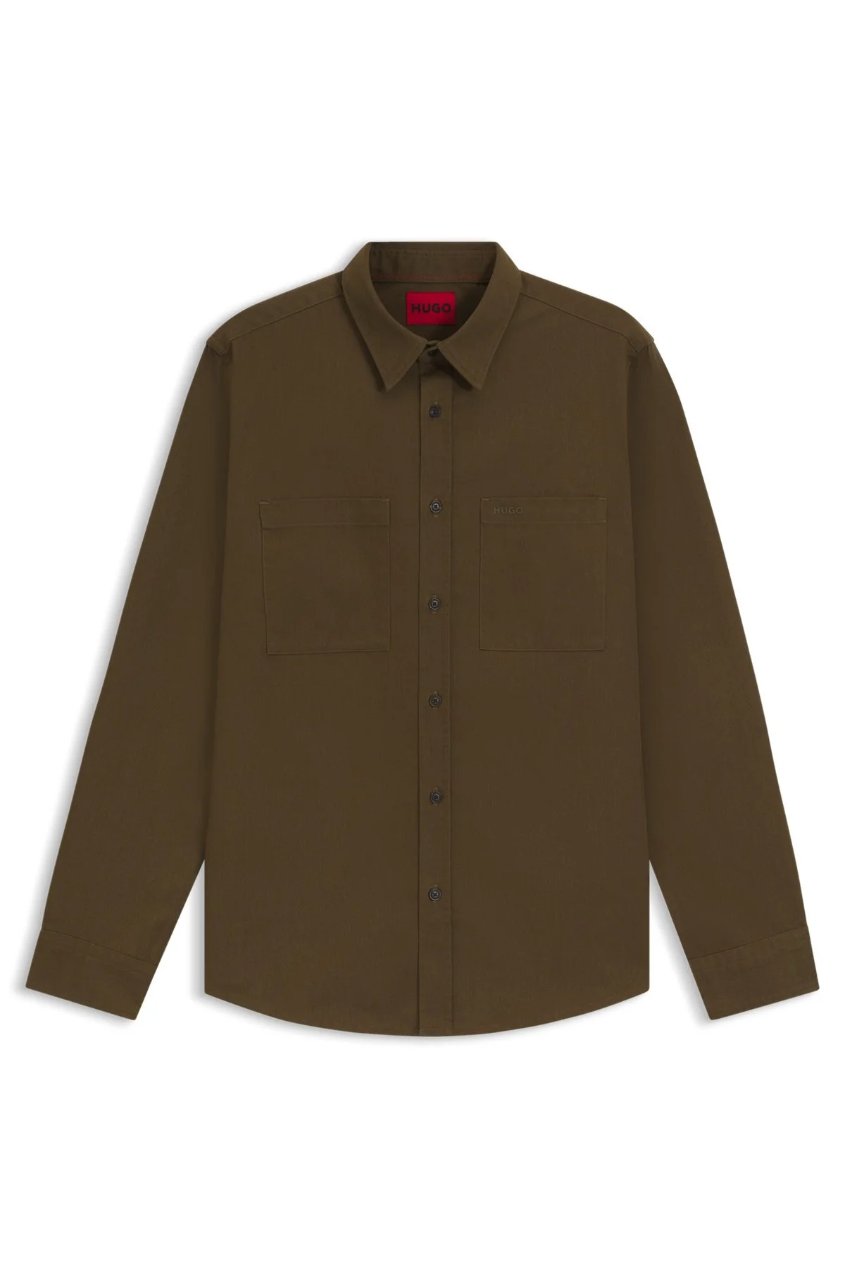 RELAXED-FIT SHIRT IN SOFT TWILL WITH KENT COLLAR - 1