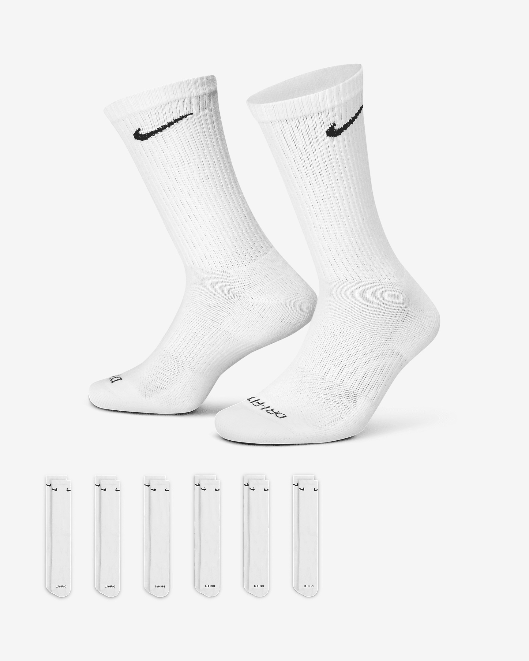 Nike Everyday Plus Cushioned Training Crew Socks (6 Pairs) - 1