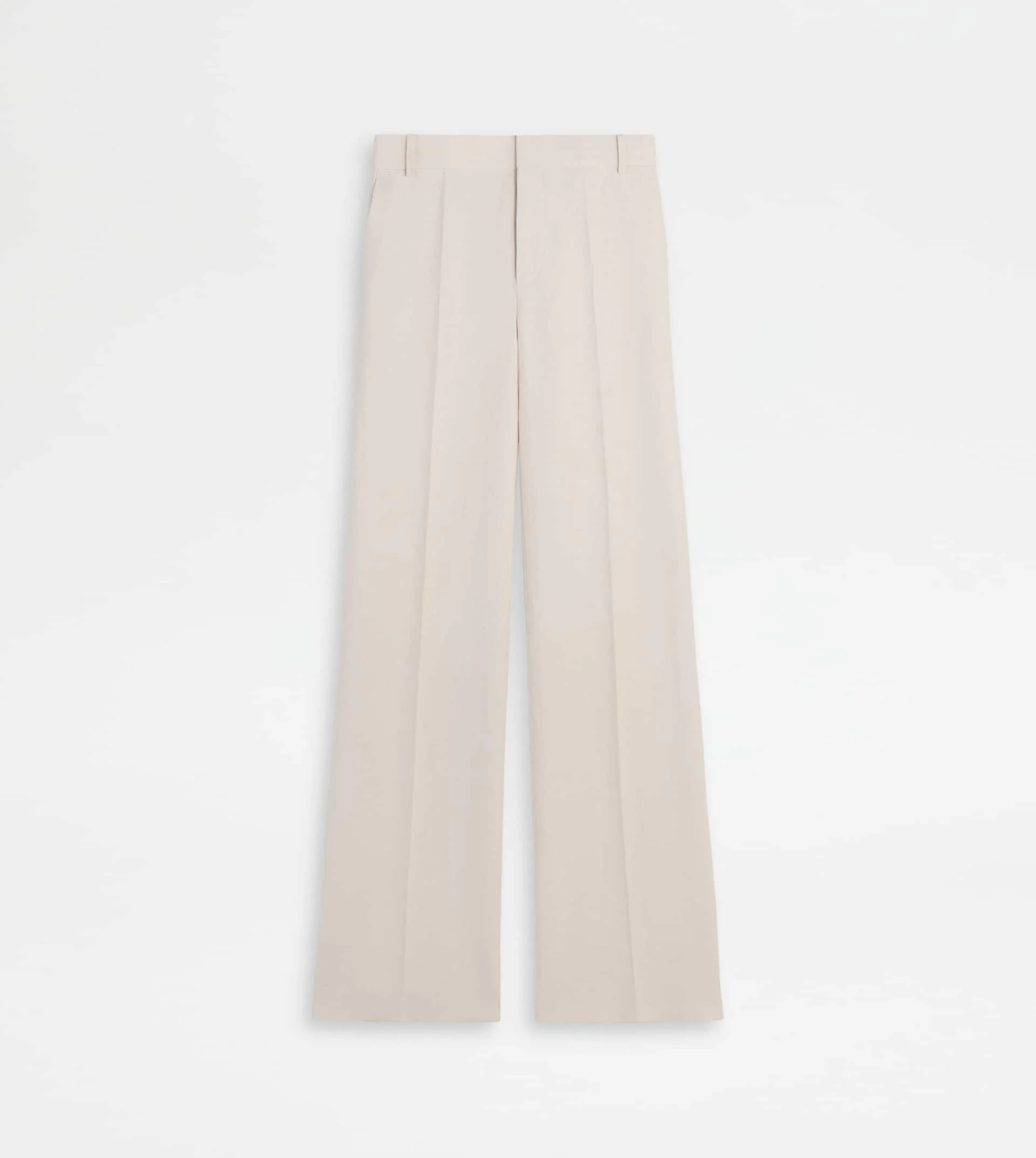 TROUSERS IN LINEN - WHITE - 1