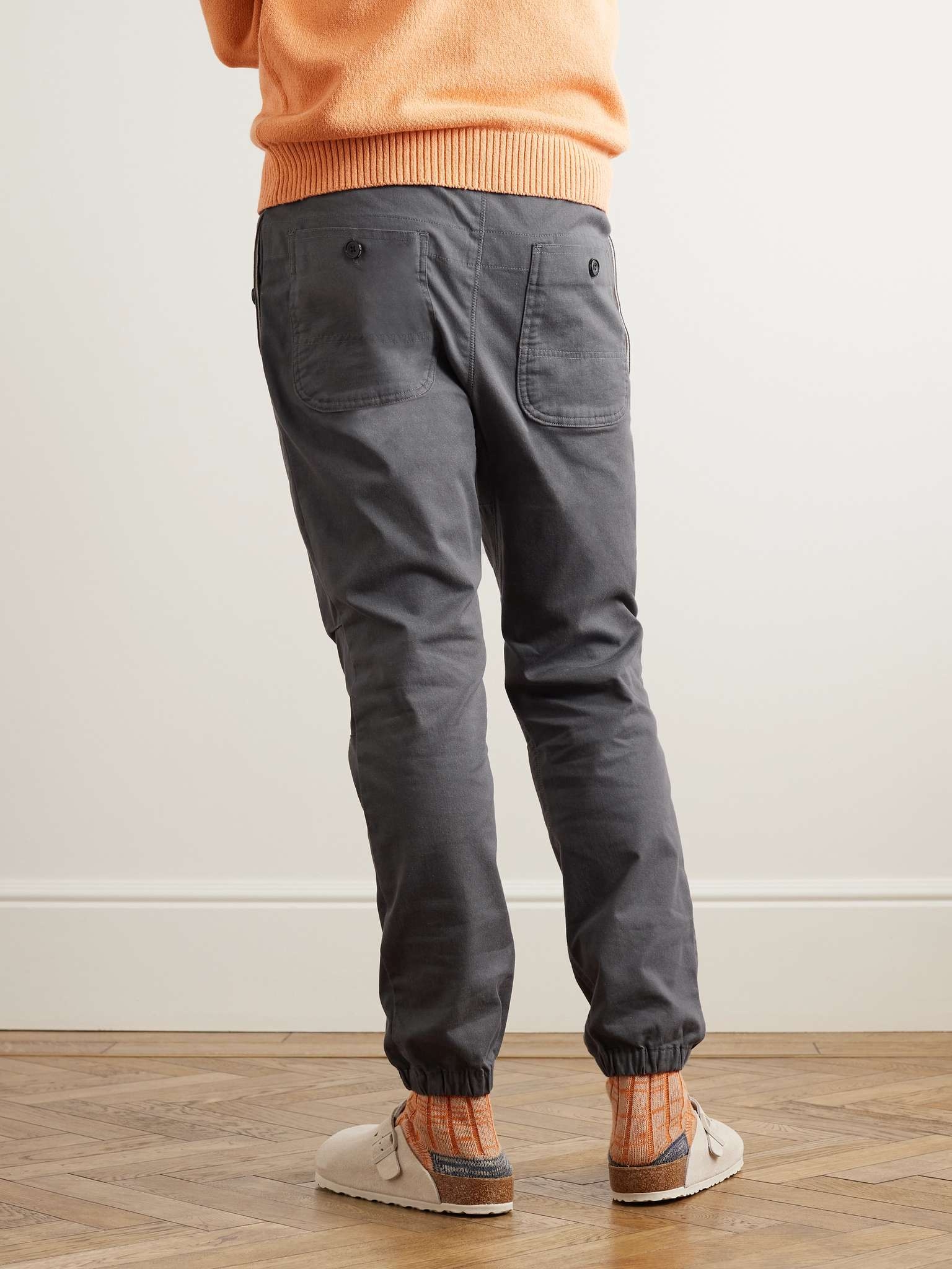 Gym Tapered Stretch-Cotton Twill Drawstring Trousers - 3