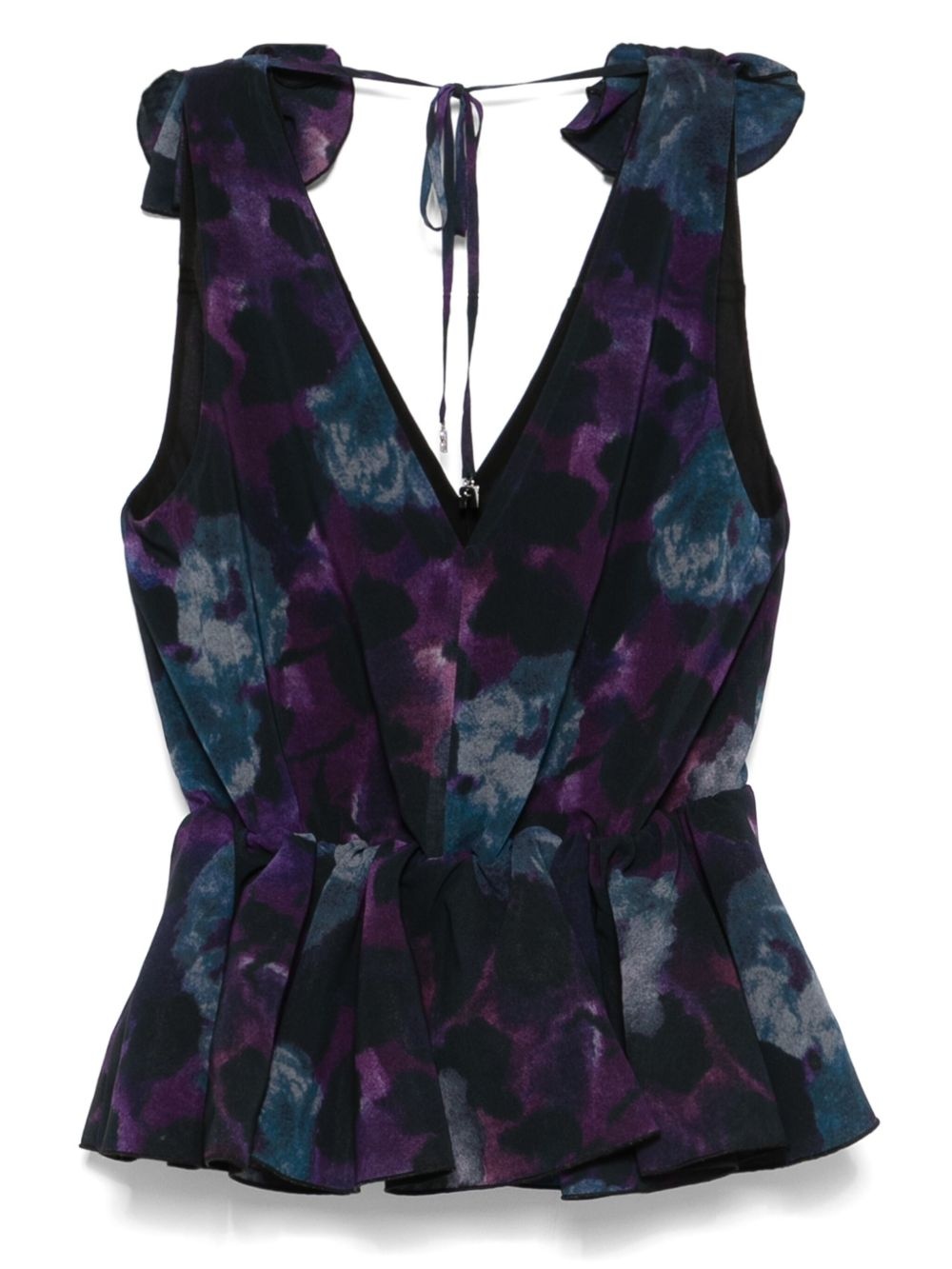 chiffon ruffle top - 2